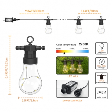 LED户外灯 - HCP066  G60铜线户外灯串